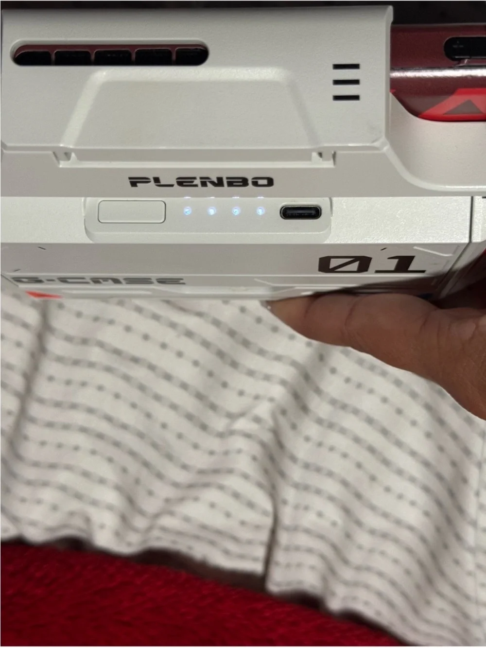 Portable White Electronics Carry Case